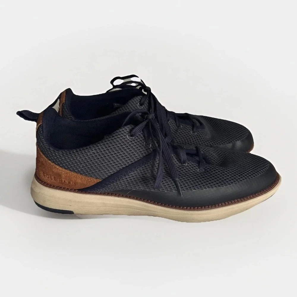 Cole Haan Zerogrand Grand Atlantic Mesh Oxford Blue Brown Mens 10.5 C35467